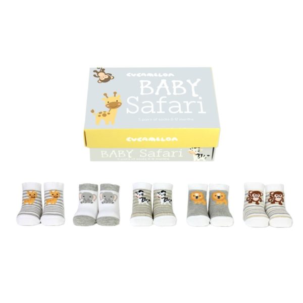 Baby socks safari animals