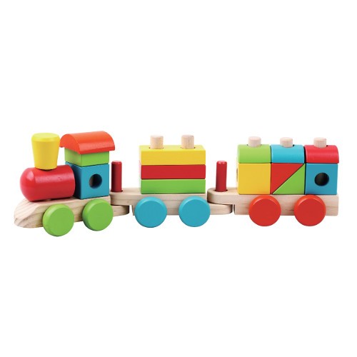 Train blocks wooden toy