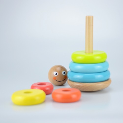 Wobbly stacker wooden toy 2