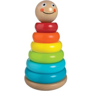 Wobbly stacker wooden toy