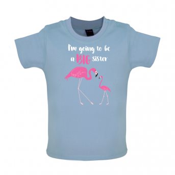 big sister flamingo t-shirt blue