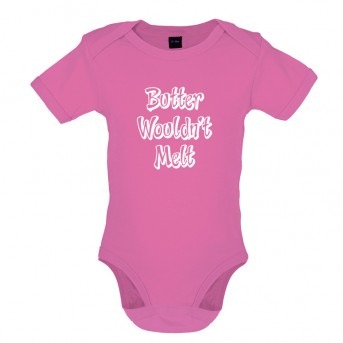butter baby bodysuit pink