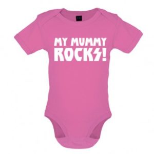 my mummy rocks baby and toddler vest pink