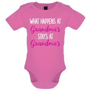 What happens at grandmas baby bodysuit pink