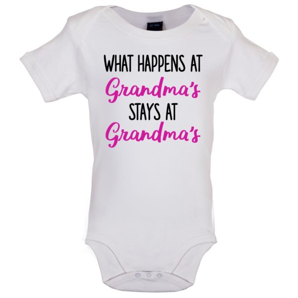 What happens at grandmas baby bodysuit white