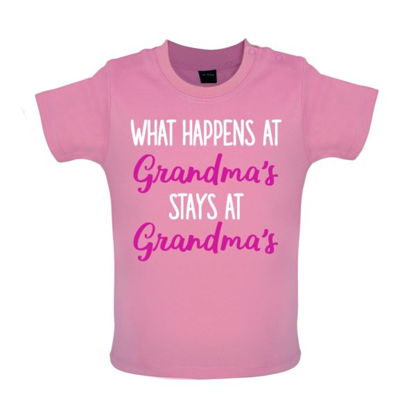 What happens at grandmas baby tshirt pink