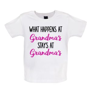 What happens at grandmas baby tshirt white