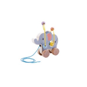 Wooden toys, studio circus, pastel range, Elephant bead coaster 1