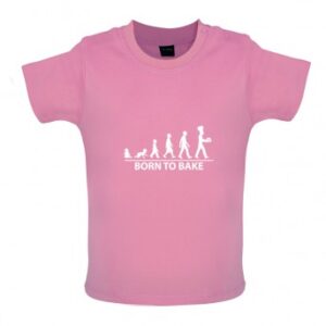 Born to Bake, Baby and Toddler T-shirt, Bubblegum Pink