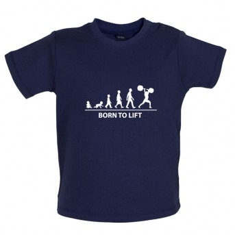 Born to Lift Baby T Shirt, Nautical Navy