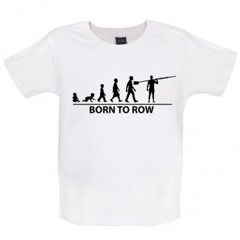 Born To Row Baby T - Shirt, White
