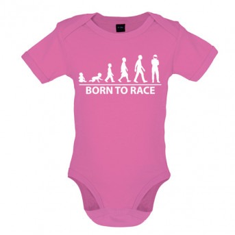 Born To Race Baby Bodysuit, Bubblegum Pink