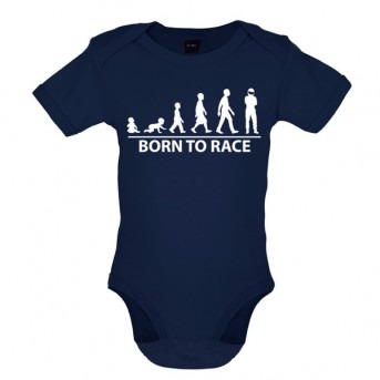 Born To Race Baby Bodysuit, Nautical Navy
