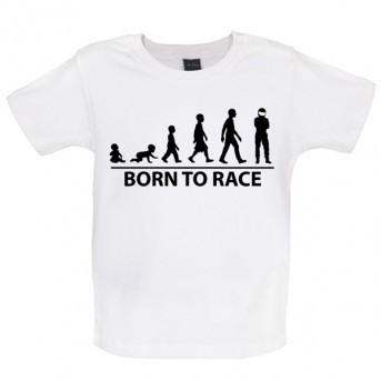 Born To Row Baby Bodysuit, White